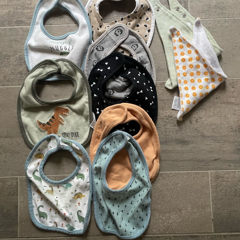 3/$20 Assorted Baby Bibs Set - Multi-Color